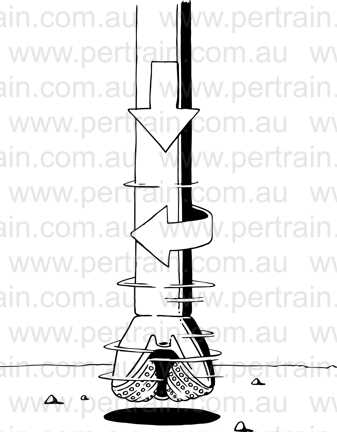 Feed & rotation before drilling