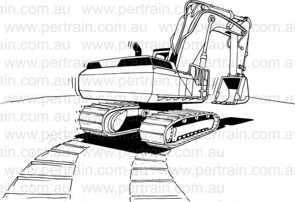 Turn to right excavator