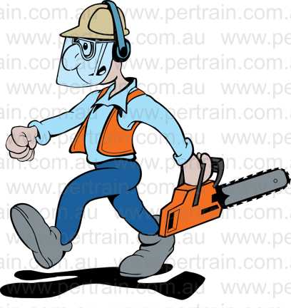 Man-carrying-chainsaw-backwards