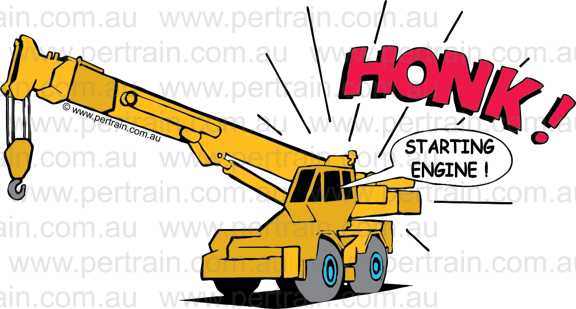 One honk start p&h crane