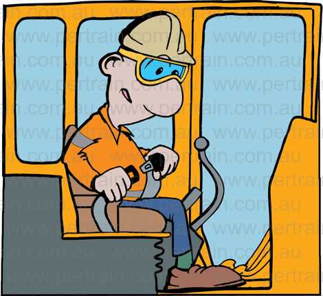 Cab seat belt dozer (glasses)