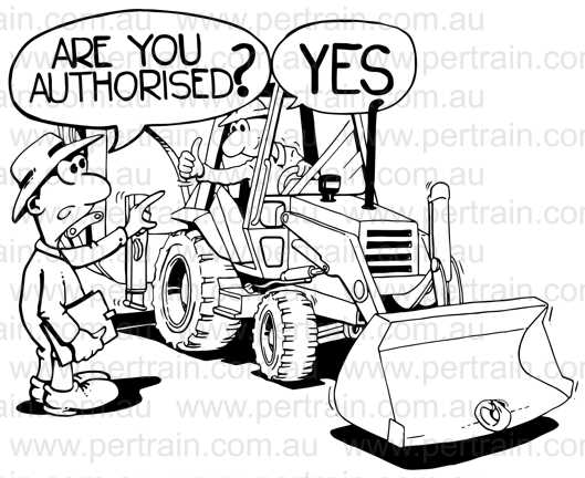 Backhoe crane authorised