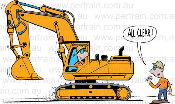 All clear rev excavator