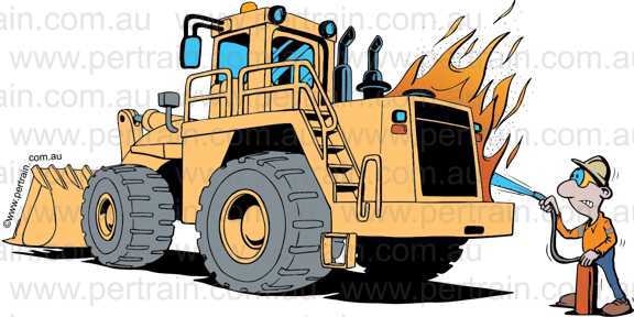 On fire 4 front end loader