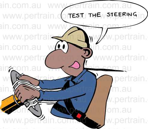 Test the steering cm