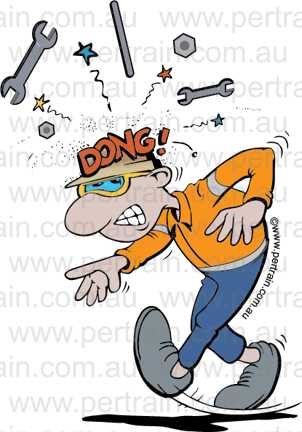 Hit by falling objects