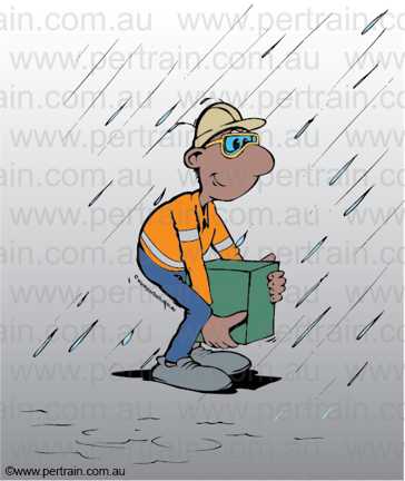 Carrying load in rain