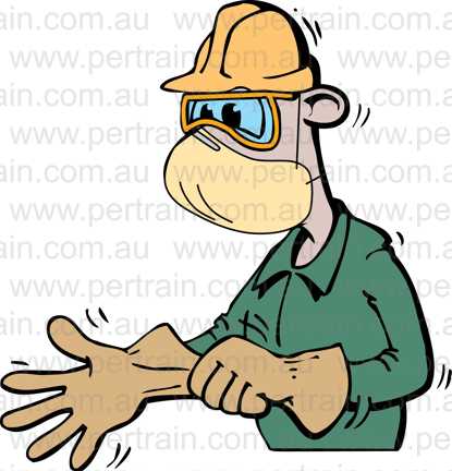 Putting on gloves-dus