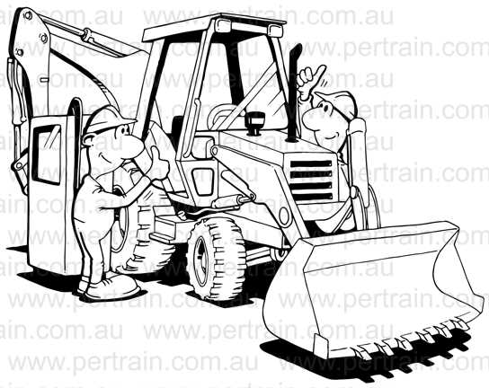 Visual contact backhoe