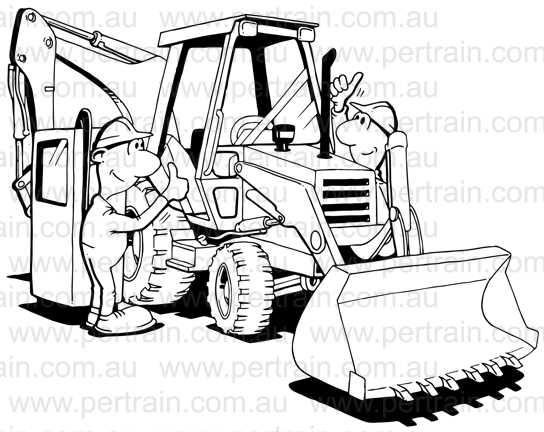 Visual contact backhoe