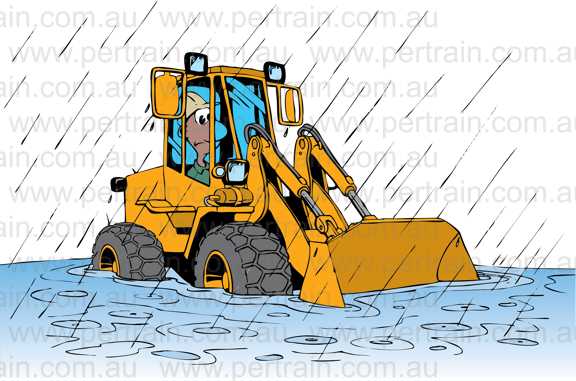 In water front end loader