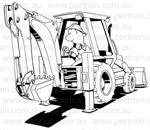 Backhoe master rear work sq