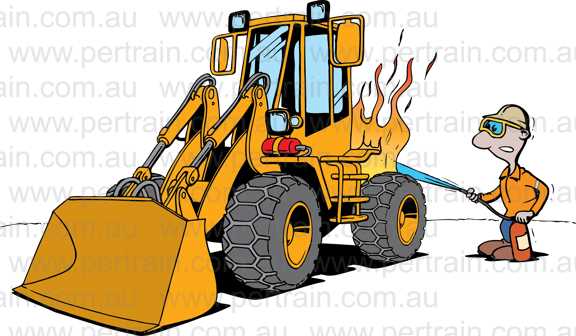 Fight fire front end loader