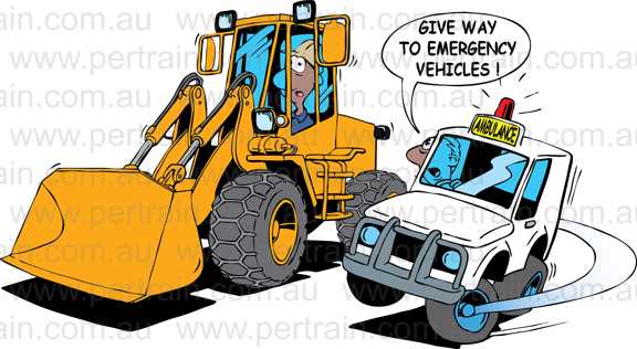 Give way to front end loader