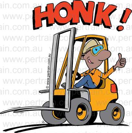 One honk forklift