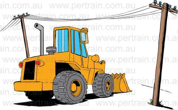 Front end loader loader under lines