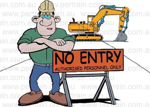 No entry excavator