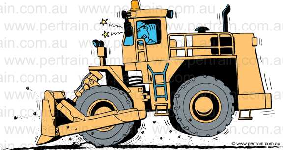 Apply brakes tyre dozer