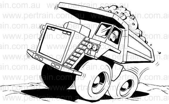 Uneven ground haul truck 2