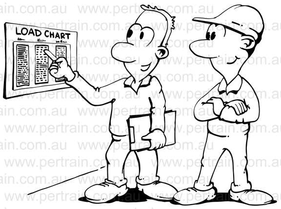 Backhoe crane load chart