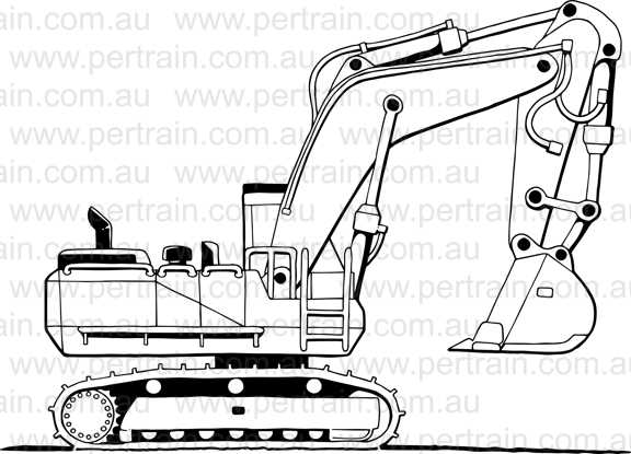 Excavator s up bw