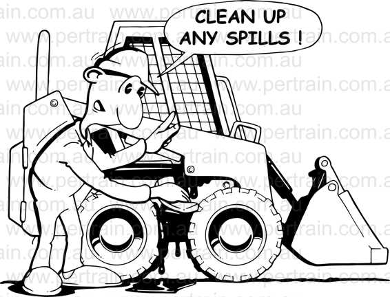 Bobcat clean up spills