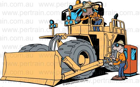 Refuel three tyre dozer