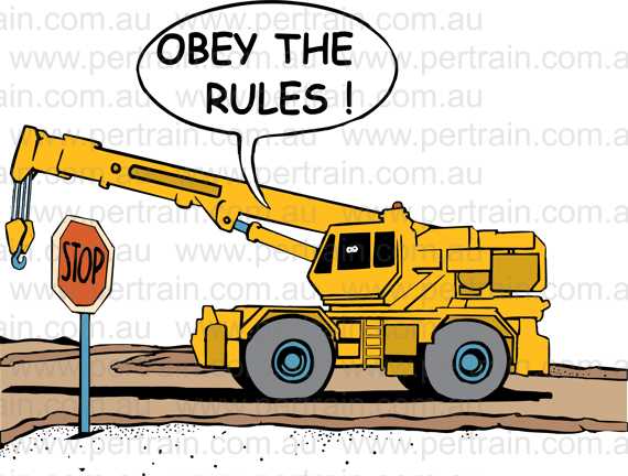 Obey the rules p&h crane