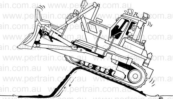 Dozer d155ax over bump