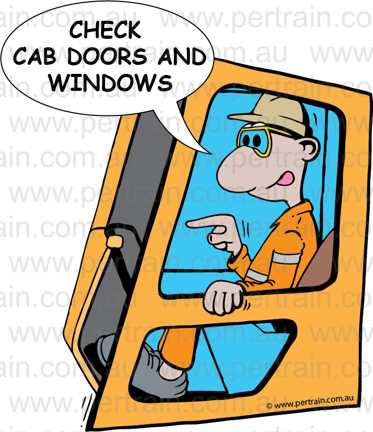 Cab ex check doors & windows