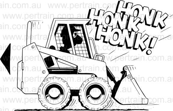 Reverse honk bobcat