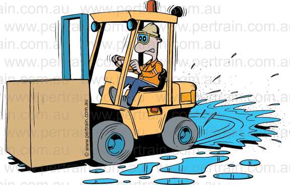 Slippery con forklift2