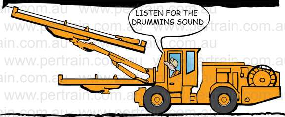 Listen for the drumming sound
