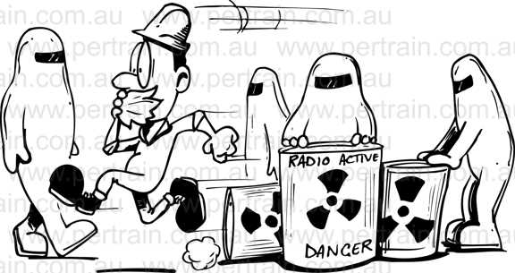 Running away from radioactive material