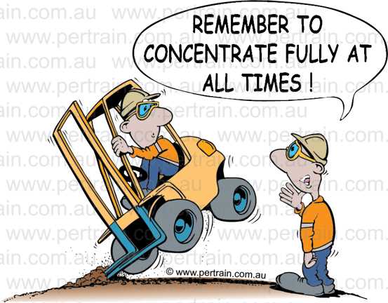Remember to concentrate forklift