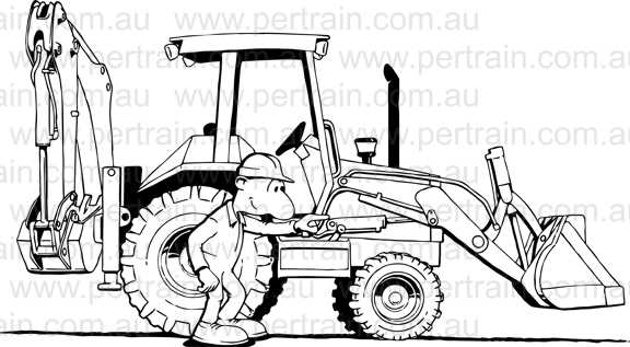 Walkaround backhoe s lift cyl att 2