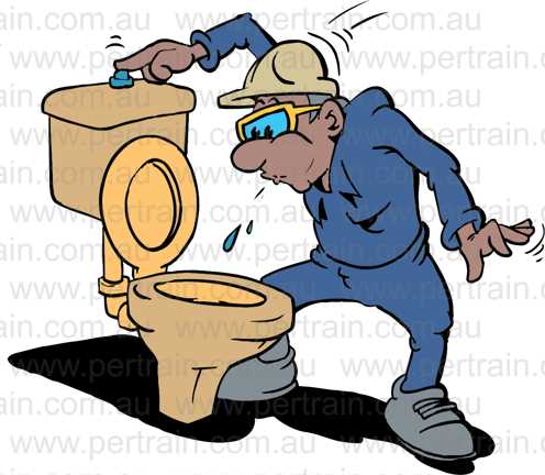 Spitting in toilet