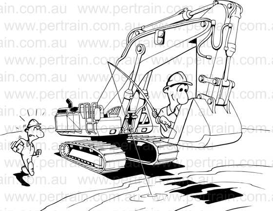 Wrong use excavator