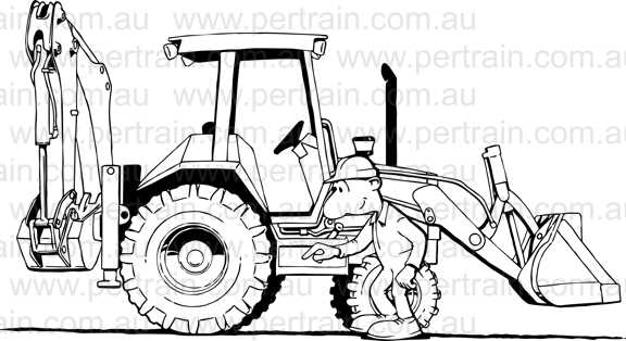 Walkaround backhoe fuel tank