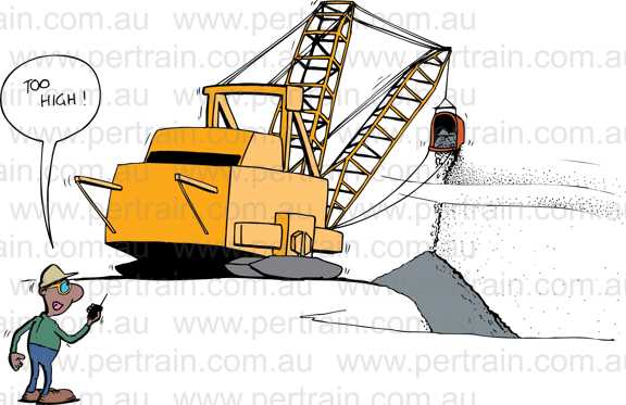 Too high dragline