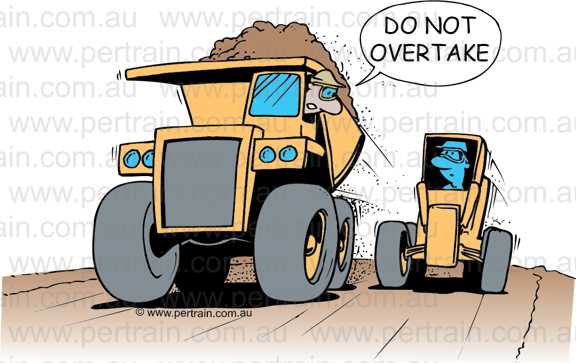 Do not overtake grader