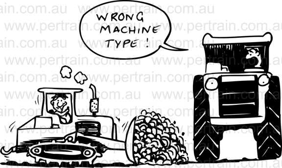 Wrong machine type - dozer