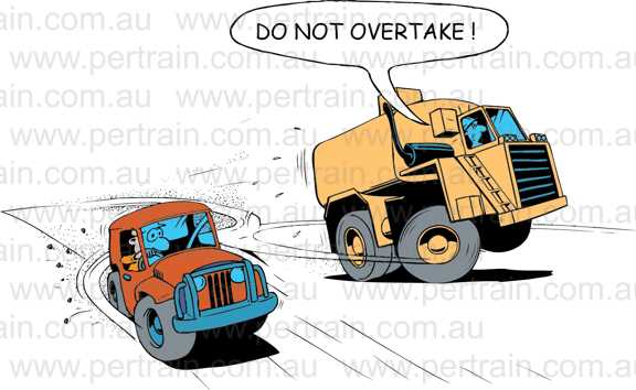 Do not overtake 773 water truck