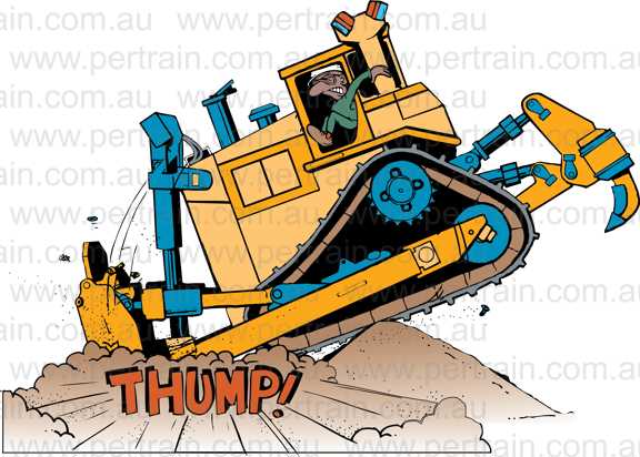 Dozer D8 over bump