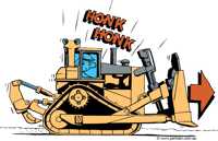 Dozer D11 two honks forward