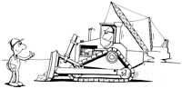 Dozer dragline leveling