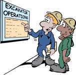 Excavator operations plan