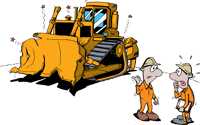 Broken dozer a