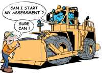 Tyre dozer start assessment