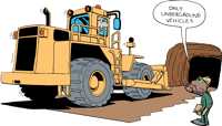 Only underg veh tyre dozer